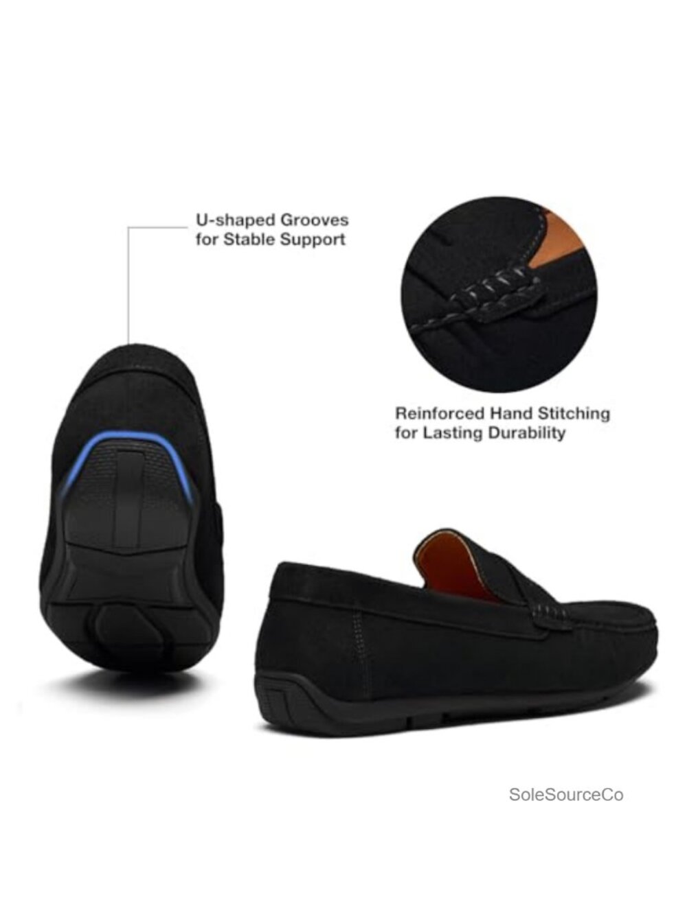 Faux Suede Penny Loafers Slip On Dress Shoes Driving Boat Shoes For Men View 4